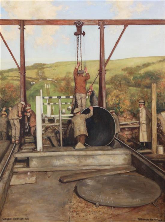 § Stephen Reid (1873-1948) Derwent Aqueduct, 1939 24 x 18in., unframed
